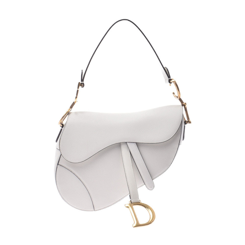 Christian Dior Saddle Bag White Calfskin